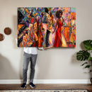 African American Jazz Singer Canvas Art — Red Dress Black by MyGreatCanvas | Canvas Wall Art Prints | Photo Prints & Wall Decor