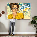 Pop Art Print Bathroom Sign Wall Art Canvas Print — Funny by MyGreatCanvas | Canvas Wall Art Prints | Photo Prints & Wall Decor