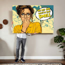 Pop Art Print Bathroom Sign Wall Art Canvas Print — Funny by MyGreatCanvas | Canvas Wall Art Prints | Photo Prints & Wall Decor