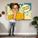 Pop Art Print Bathroom Sign Wall Art Canvas Print — Funny by MyGreatCanvas | Canvas Wall Art Prints | Photo Prints & Wall Decor