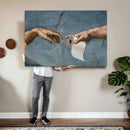 Funny Bathroom Canvas Wall Art, Michelangelo Creation of by MyGreatCanvas | Canvas Wall Art Prints | Photo Prints & Wall Decor