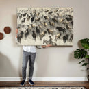 Cowboy Cattle Drive Canvas Wall Art, Western Longhorn Herd by MyGreatCanvas | Canvas Wall Art Prints | Photo Prints & Wall Decor