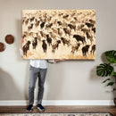 Texas Longhorn Sepia Canvas Wall Art, Western Cattle by MyGreatCanvas | Canvas Wall Art Prints | Photo Prints & Wall Decor