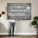 Home Sweet Home Sign Wall Art Canvas Print, Floral Farmhouse by MyGreatCanvas | Canvas Wall Art Prints | Photo Prints & Wall Decor