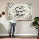 Home Sweet Home Wall Art Canvas Print, Floral Farmhouse by MyGreatCanvas | Canvas Wall Art Prints | Photo Prints & Wall Decor