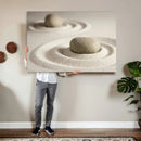 Zen Garden Stone Sand Canvas | Japanese Rock Garden Wall Art by MyGreatCanvas | Canvas Wall Art Prints | Photo Prints & Wall Decor