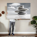 Zen Stone Wall Art Canvas Print, Balanced Rock Stack Framed by MyGreatCanvas | Canvas Wall Art Prints | Photo Prints & Wall Decor