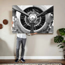 Vintage Propeller Plane Wall Art Canvas Print, Black and by MyGreatCanvas | Canvas Wall Art Prints | Photo Prints & Wall Decor