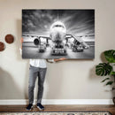 Airplane Wall Art Canvas Print, Black and White Jet Aircraft by MyGreatCanvas | Canvas Wall Art Prints | Photo Prints & Wall Decor