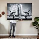 Propeller Plane Wall Art Canvas Print, Black and White by MyGreatCanvas | Canvas Wall Art Prints | Photo Prints & Wall Decor