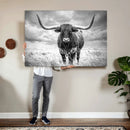 Texas Longhorn Canvas Wall Art Western Bull Desert Moody by MyGreatCanvas | Canvas Wall Art Prints | Photo Prints & Wall Decor