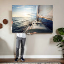 Sailboat Wall Art Canvas Print, Ocean Sunset Sailing Framed by MyGreatCanvas | Canvas Wall Art Prints | Photo Prints & Wall Decor