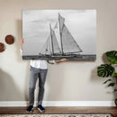 Vintage Sailboat Wall Art Canvas Print, Black and White by MyGreatCanvas | Canvas Wall Art Prints | Photo Prints & Wall Decor