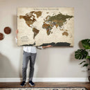 Custom Push Pin World Map Wall Art Canvas Print – by MyGreatCanvas | Canvas Wall Art Prints | Photo Prints & Wall Decor