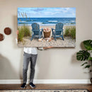 Large Beach Canvas Wall Art Coastal Adirondack Chairs Ocean by MyGreatCanvas | Canvas Wall Art Prints | Photo Prints & Wall Decor