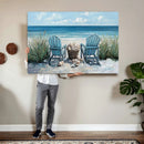 Beach Canvas Wall Art Coastal Adirondack Chairs Ocean by MyGreatCanvas | Canvas Wall Art Prints | Photo Prints & Wall Decor