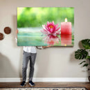 Zen Lotus Candle Canvas Wall Art Pink Spa Meditation by MyGreatCanvas | Canvas Wall Art Prints | Photo Prints & Wall Decor