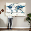 Watercolor World Map Canvas Wall Art Print – Abstract by MyGreatCanvas | Canvas Wall Art Prints | Photo Prints & Wall Decor