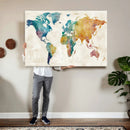 Watercolor World Map Canvas Wall Art Print – Abstract by MyGreatCanvas | Canvas Wall Art Prints | Photo Prints & Wall Decor