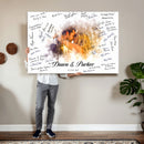 Wedding Guest Book Alternative Wall Art Canvas Print, Personalized Wedding Signature Poster, Custom Couple Photo Guestbook Canvas, Bridal Shower Reception Decor by MyGreatCanvas | Canvas Wall Art Prints | Photo Prints & Wall Decor