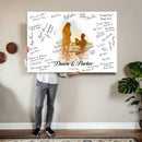 Wedding Guest Book Alternative Wall Art Canvas Print, Personalized Wedding Signature Poster, Custom Couple Photo Guestbook Canvas, Bridal Shower Reception Decor by MyGreatCanvas | Canvas Wall Art Prints | Photo Prints & Wall Decor