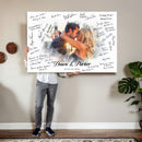 Wedding Guest Book Alternative Wall Art Canvas Print, Personalized Wedding Signature Poster, Custom Couple Photo Guestbook Canvas, Bridal Shower Reception Decor by MyGreatCanvas | Canvas Wall Art Prints | Photo Prints & Wall Decor