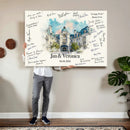 Wedding Guest Book Alternative Wall Art Canvas Print, Personalized Wedding Signature Poster, Custom Couple Photo Guestbook Canvas by MyGreatCanvas | Canvas Wall Art Prints | Photo Prints & Wall Decor