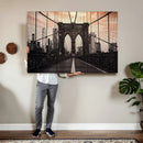 Brooklyn Bridge Canvas Wall Art, New York City Skyline Photography Print, NYC Landmark Urban Decor Artwork by MyGreatCanvas | Canvas Wall Art Prints | Photo Prints & Wall Decor