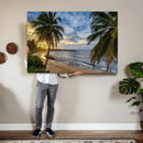 Mar Chiquita Beach Puerto Rico Canvas Wall Art, Manati Caribbean Coastal Photography Print, Tropical Ocean Sunset Decor by MyGreatCanvas | Canvas Wall Art Prints | Photo Prints & Wall Decor