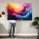 Colorful Abstract Canvas Wall Art Print, Vibrant Popup Color Art Print