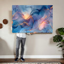 Colorful Abstract Canvas Wall Art Print, Vibrant Popup Color Art Print
