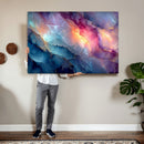 Colorful Abstract Canvas Wall Art Print, Vibrant Popup Color Art Print