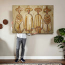 Mexican Folk Art Canvas Wall Art, Charro Poncho Sombrero Painting Print, Neutral Beige Boho Decor, Southwestern Impasto Style, Living Room Art by MyGreatCanvas | Canvas Wall Art Prints | Photo Prints & Wall Decor