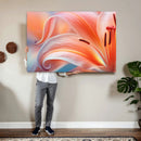 Peach Lily Canvas Wall Art, Coral Pink Flower Macro Photo Print, Botanical Bedroom Decor, Soft Floral Photography, Living Room Wall Art by MyGreatCanvas | Canvas Wall Art Prints | Photo Prints & Wall Decor