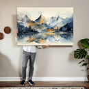 Lake Abstract Mountain Wall Art Canvas Print