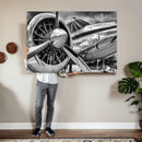Vintage Antique Airplane Wall Art Canvas Print