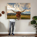 Texas Longhorn Canvas Wall Art – Majestic Triptych Animal by MyGreatCanvas | Canvas Wall Art Prints | Photo Prints & Wall Decor