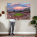 Carter-Finley Stadium Art Sunset Game Triple Canvas Wall Art