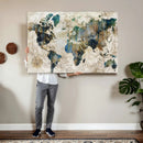 Framed Vintage World Map Wall Art – Abstract Map Canvas by MyGreatCanvas | Canvas Wall Art Prints | Photo Prints & Wall Decor