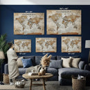 Personalized Push Pin World Map Canvas Print – Custom Travel by MyGreatCanvas | Canvas Wall Art Prints | Photo Prints & Wall Decor