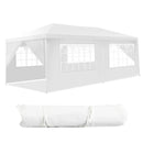 10 x 20 Feet 6 Sidewalls Canopy Tent with Carry Bag-White by LJGDeals