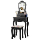 Makeup Dressing Table and Bench 3 Drawers and Cushioned Stool for Girls by LJGDeals