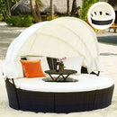 Patio Round Daybed Rattan Furniture Sets with Canopy by LJGDeals