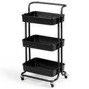 3-Tier Utility Cart Storage Rolling Cart with Casters by LJGDeals