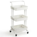 3-Tier Utility Cart Storage Rolling Cart with Casters by LJGDeals