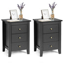 Set of 2 Nightstand End Beside Table Drawers by LJGDeals