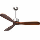 52 Inch Modern Ceiling Fan Indoor Outdoor Brushed Nickel Finish with Remote by LJGDeals