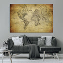 Push Pin World Map Canvas Print – Travel Tracker Wall Art