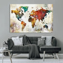 Watercolor World Map Canvas Print – Framed Wall Art for by MyGreatCanvas | Canvas Wall Art Prints | Photo Prints & Wall Decor