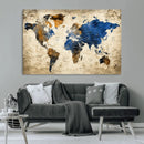World Map Canvas Print – Detailed Map of the World Wall Art by MyGreatCanvas | Canvas Wall Art Prints | Photo Prints & Wall Decor